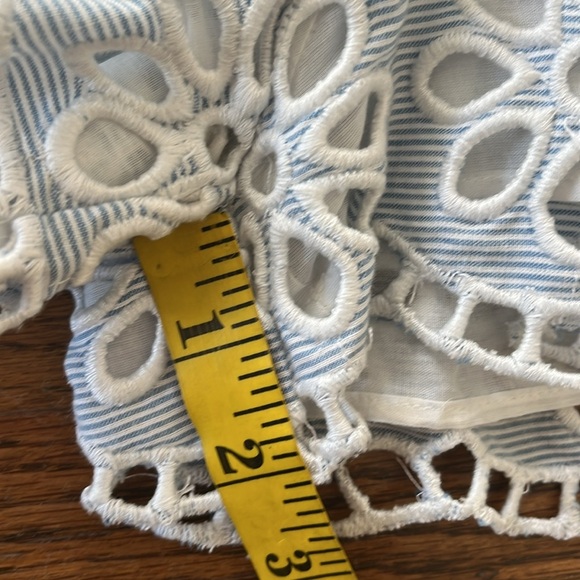 Saylor Shanice Lace Romper in Yankee Pinstripe Medium
Womens Cotton - Picture 13 of 15